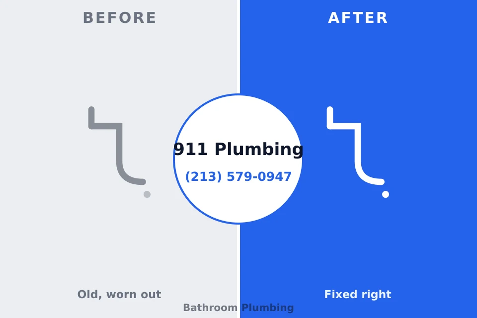 Before and after: plumbing repair Hudson Lake, IN